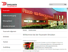 Tablet Screenshot of feuerwehr-dinslaken.de